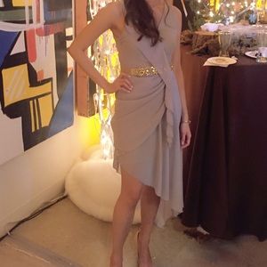 Chiffon light grey dress